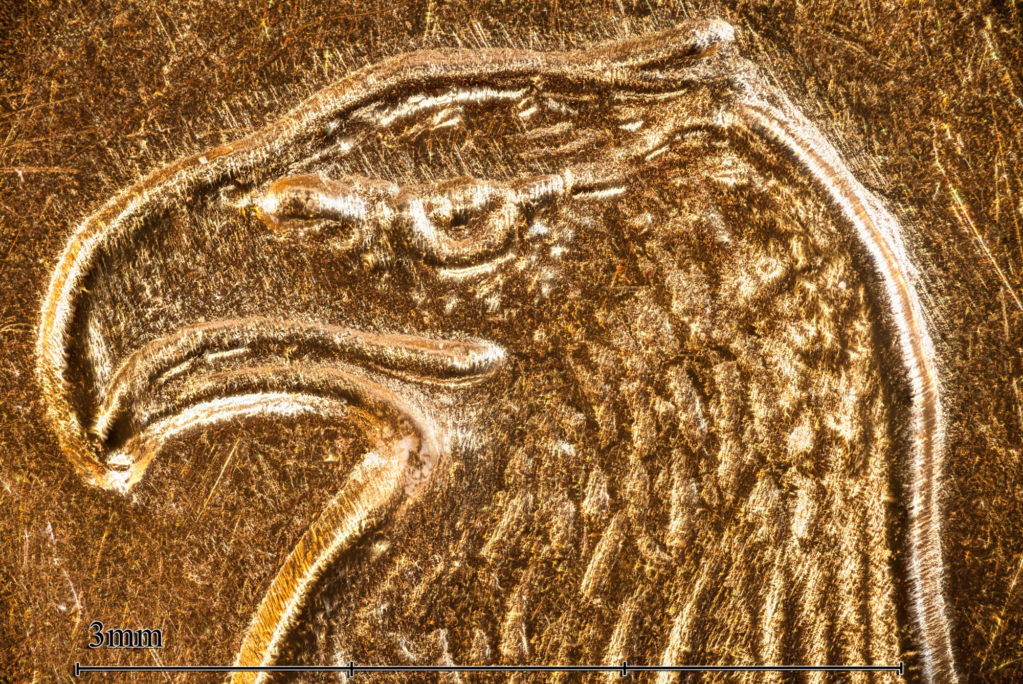 Pratt-Bigelow gold $2.50 coin detail